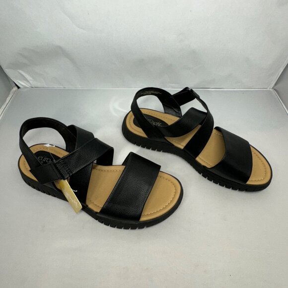 Euro Soft by Sofft Sandals Women's 9.5 W Black sandals adjustable straps NWT - Picture 8 of 16